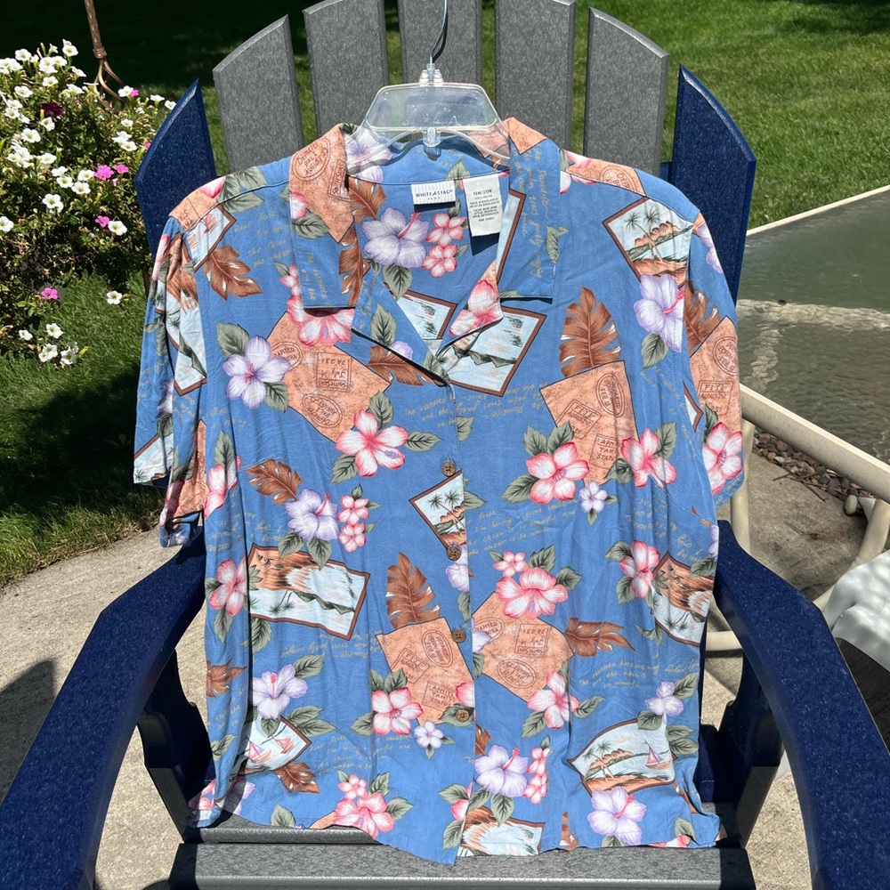 White Stag Plus Hawaiian Short Sleeve Button Down Shirt 18W/20W
